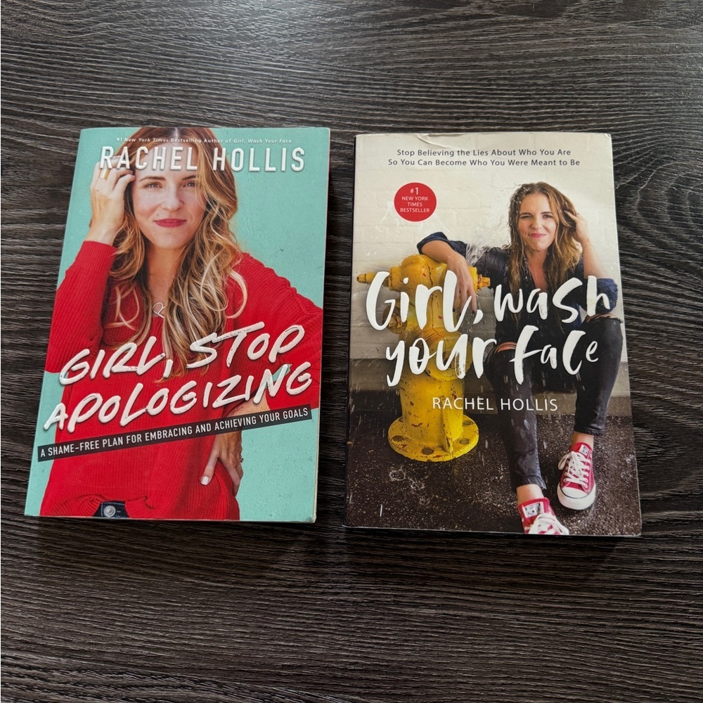 Rachel Hollis paperback books, Girl stop apologizing, Girl Wash Your Face